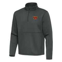 Washington Commanders Antigua Twist Quarter-Zip Pullover Jacket Pewter - NFL