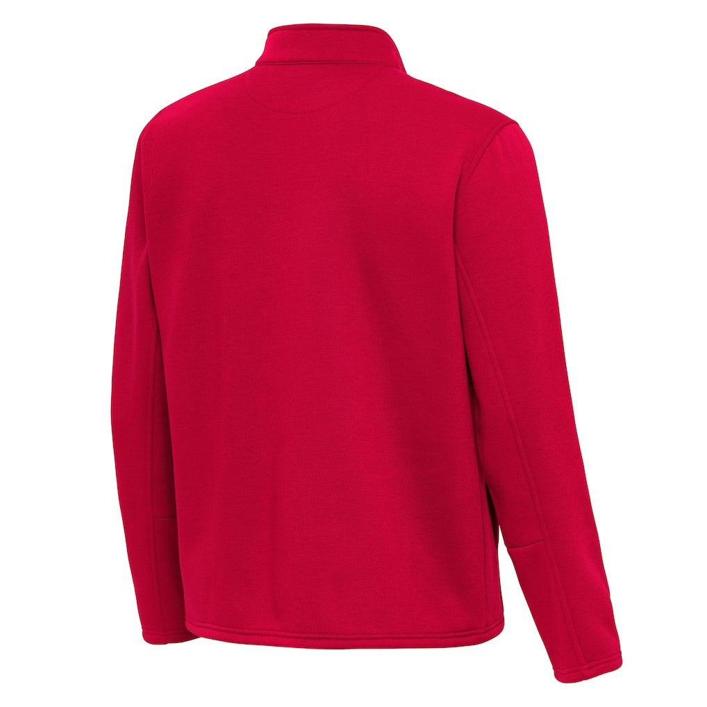 New England Patriots Antigua Twist Quarter-Zip Pullover Jacket Red - NFL