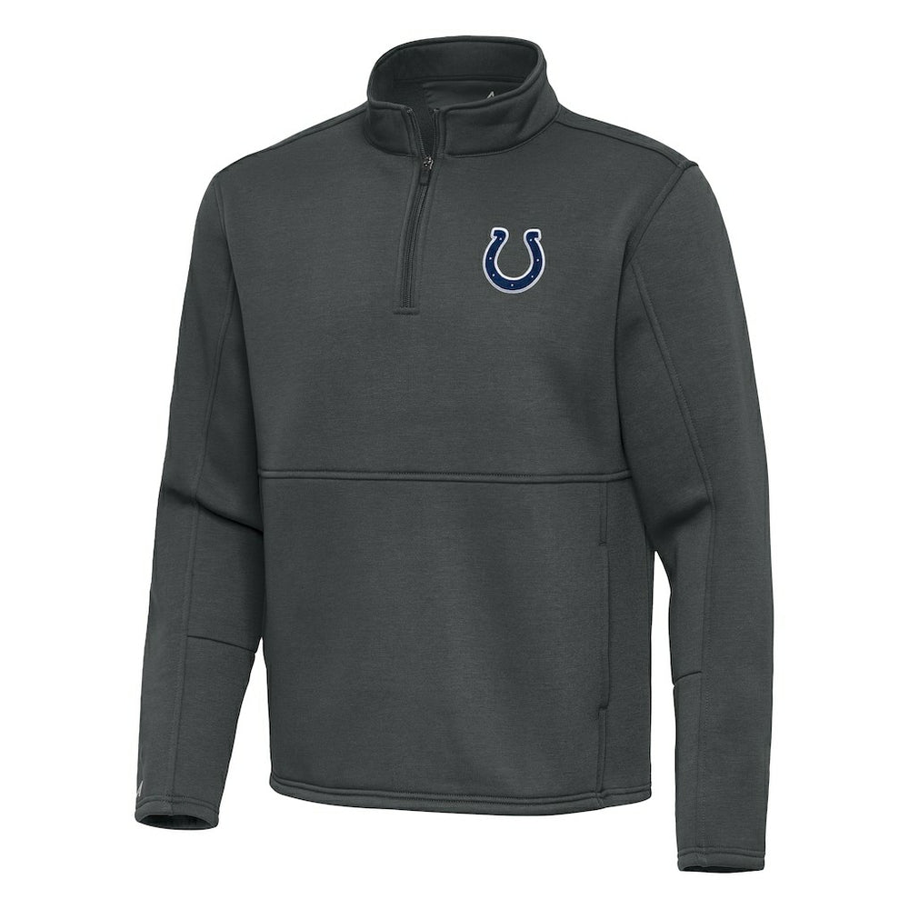 Indianapolis Colts Antigua Twist Quarter-Zip Pullover Jacket Pewter - NFL