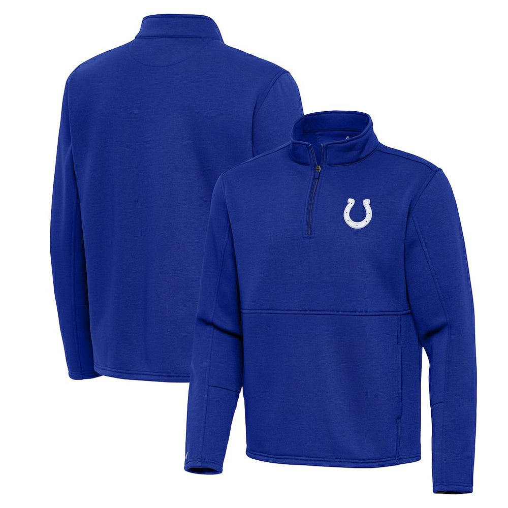 Indianapolis Colts Antigua Twist Quarter-Zip Pullover Jacket Royal - NFL
