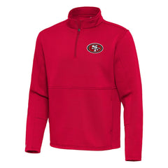 San Francisco 49ers Antigua Twist Quarter-Zip Pullover Jacket Red - NFL