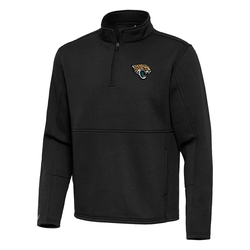 Jacksonville Jaguars Antigua Twist Quarter-Zip Pullover Jacket Black - NFL