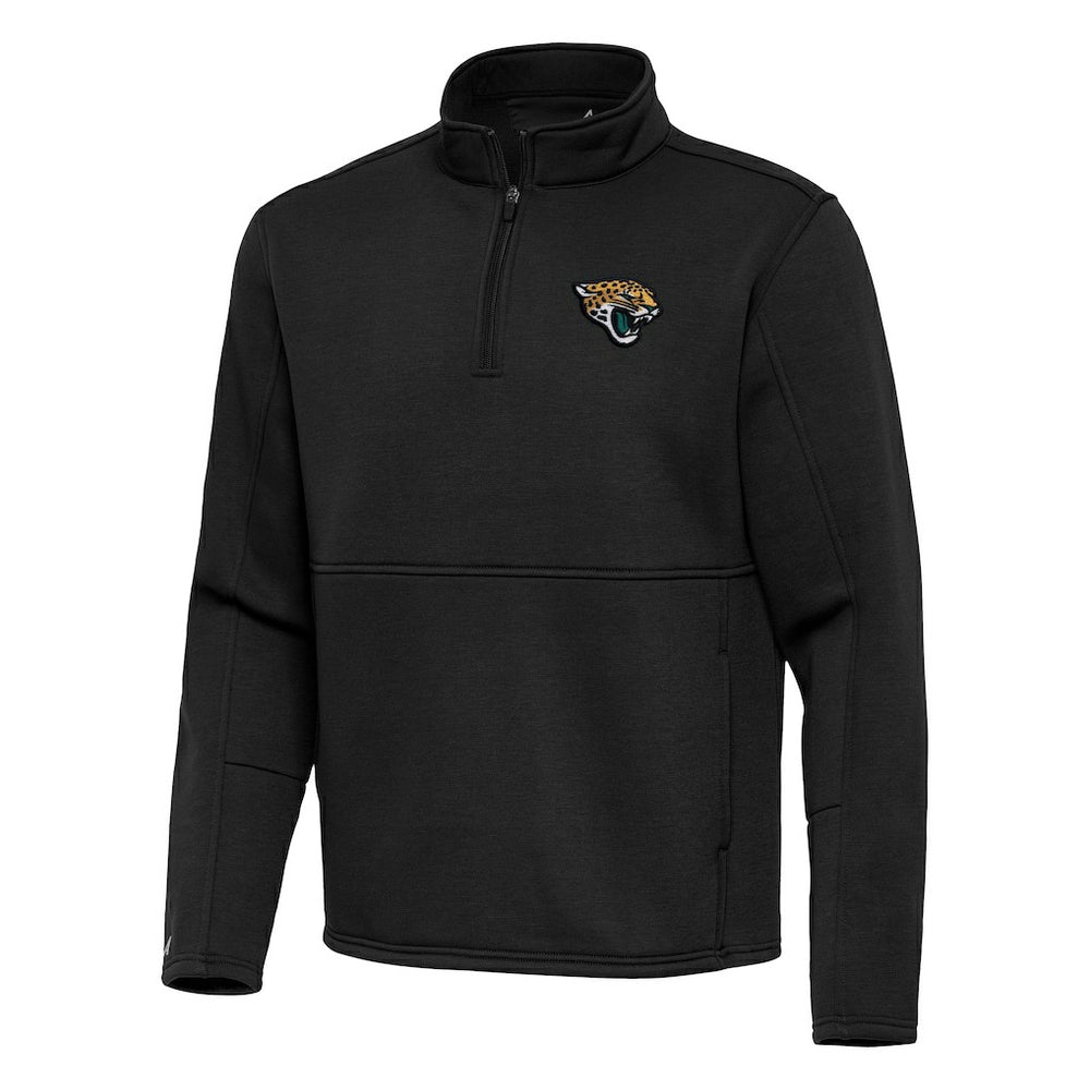 Jacksonville Jaguars Antigua Twist Quarter-Zip Pullover Jacket Black - NFL