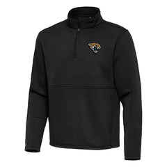 Jacksonville Jaguars Antigua Twist Quarter-Zip Pullover Jacket Black - NFL