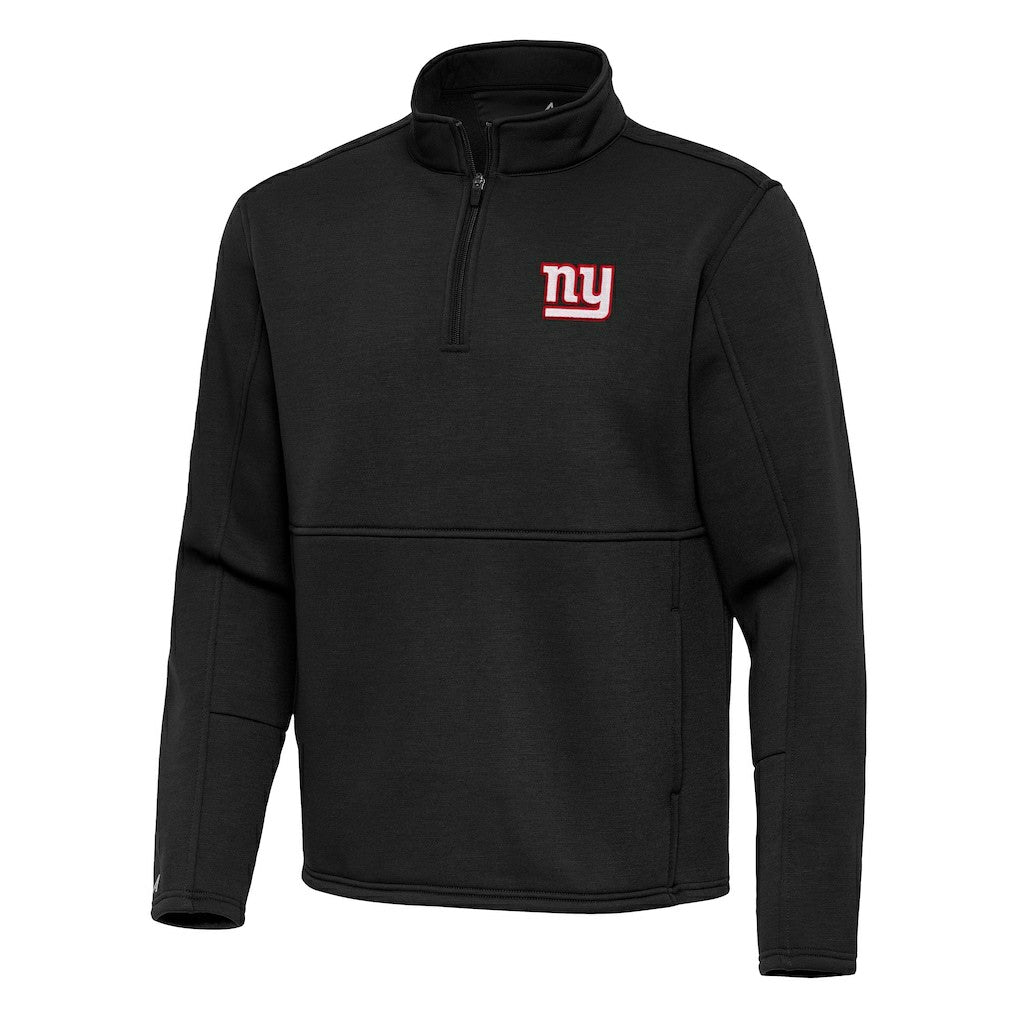 New York Giants Antigua Twist Quarter-Zip Pullover Jacket Black - NFL