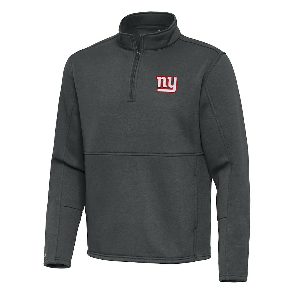 New York Giants Antigua Twist Quarter-Zip Pullover Jacket Pewter - NFL