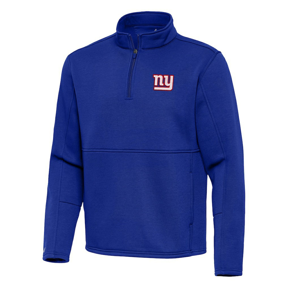 New York Giants Antigua Twist Quarter-Zip Pullover Jacket Royal - NFL