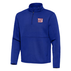New York Giants Antigua Twist Quarter-Zip Pullover Jacket Royal - NFL