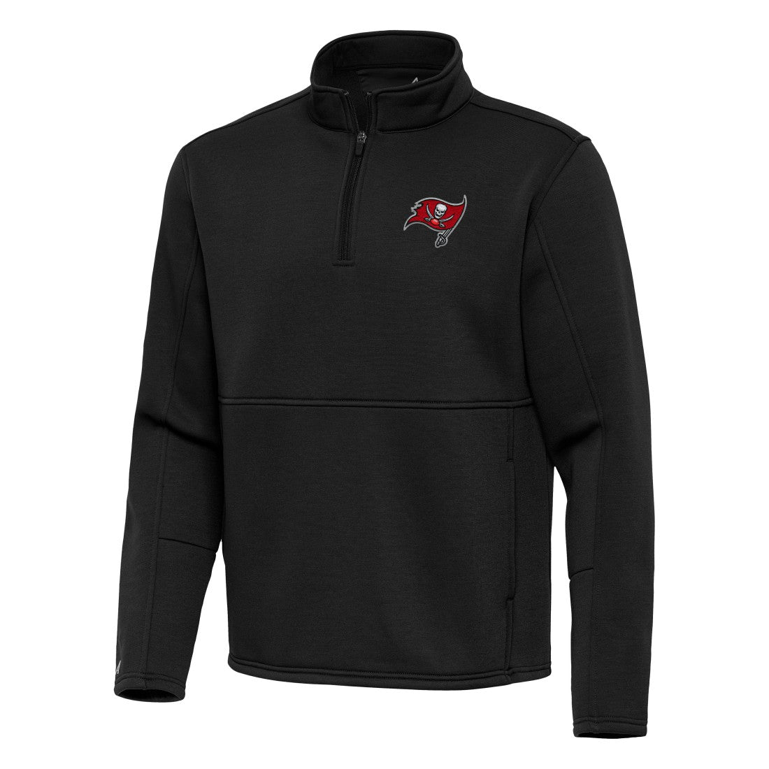 Tampa Bay Buccaneers Antigua Twist Quarter-Zip Pullover Jacket Black - NFL