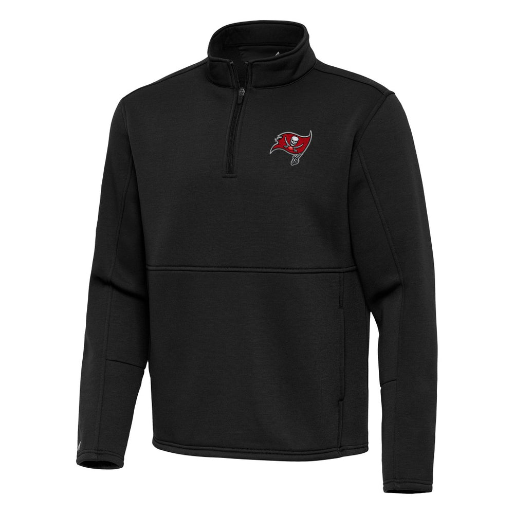 Tampa Bay Buccaneers Antigua Twist Quarter-Zip Pullover Jacket Black - NFL