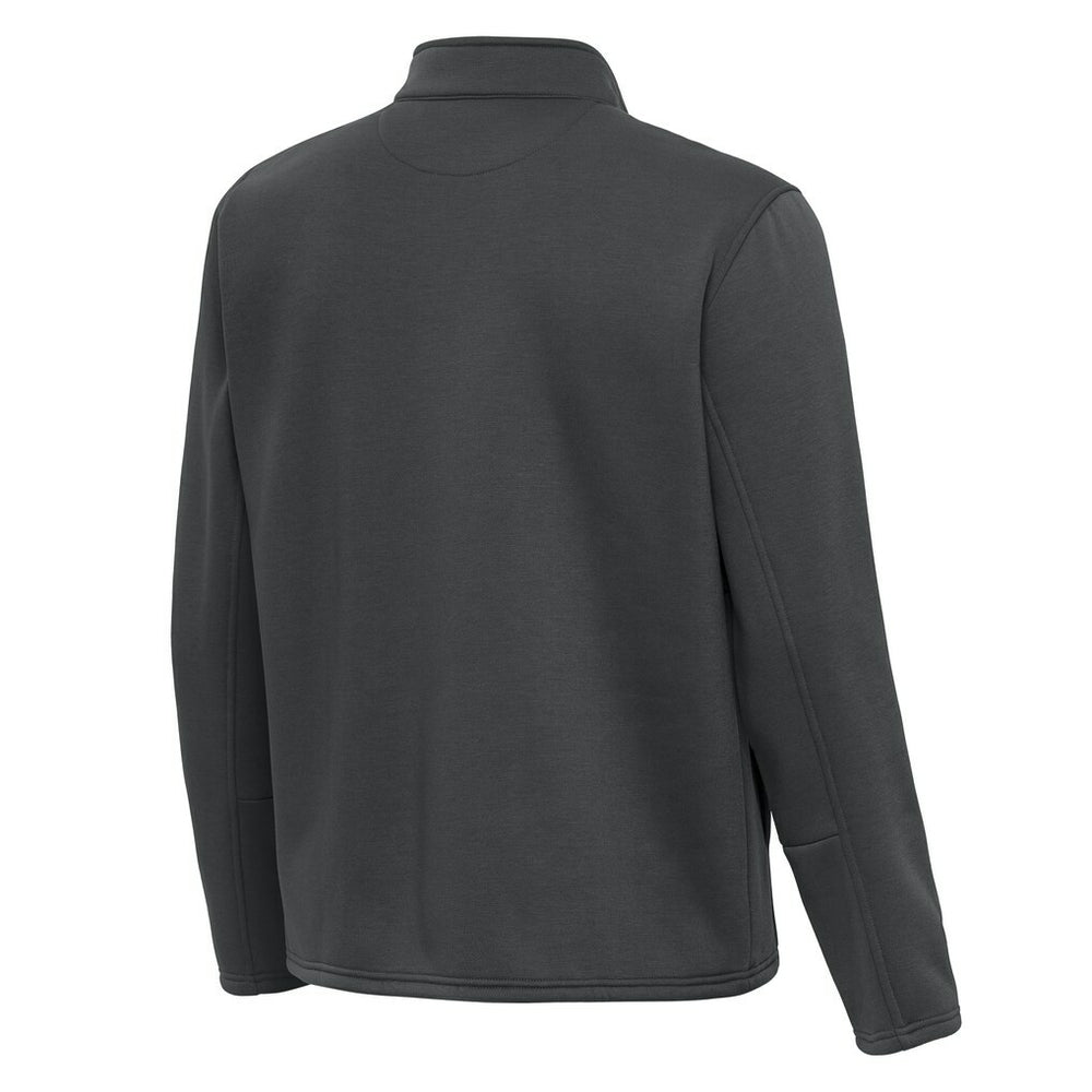 Pittsburgh Steelers Antigua Twist Quarter-Zip Pullover Jacket Pewter - NFL