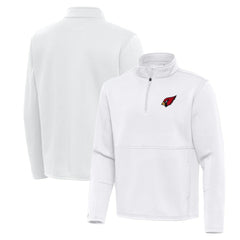 Arizona Cardinals Antigua Twist Quarter-Zip Pullover Jacket White - NFL
