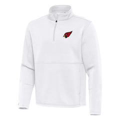 Arizona Cardinals Antigua Twist Quarter-Zip Pullover Jacket White - NFL