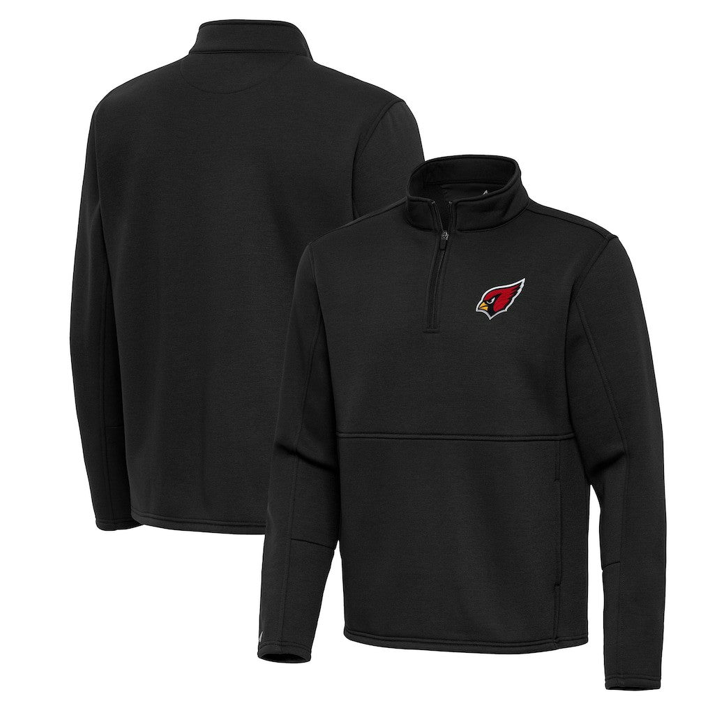 Arizona Cardinals Antigua Twist Quarter-Zip Pullover Jacket Black - NFL