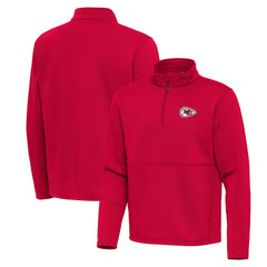 Kansas City Chiefs Antigua Twist Quarter-Zip Pullover Jacket Red - NFL