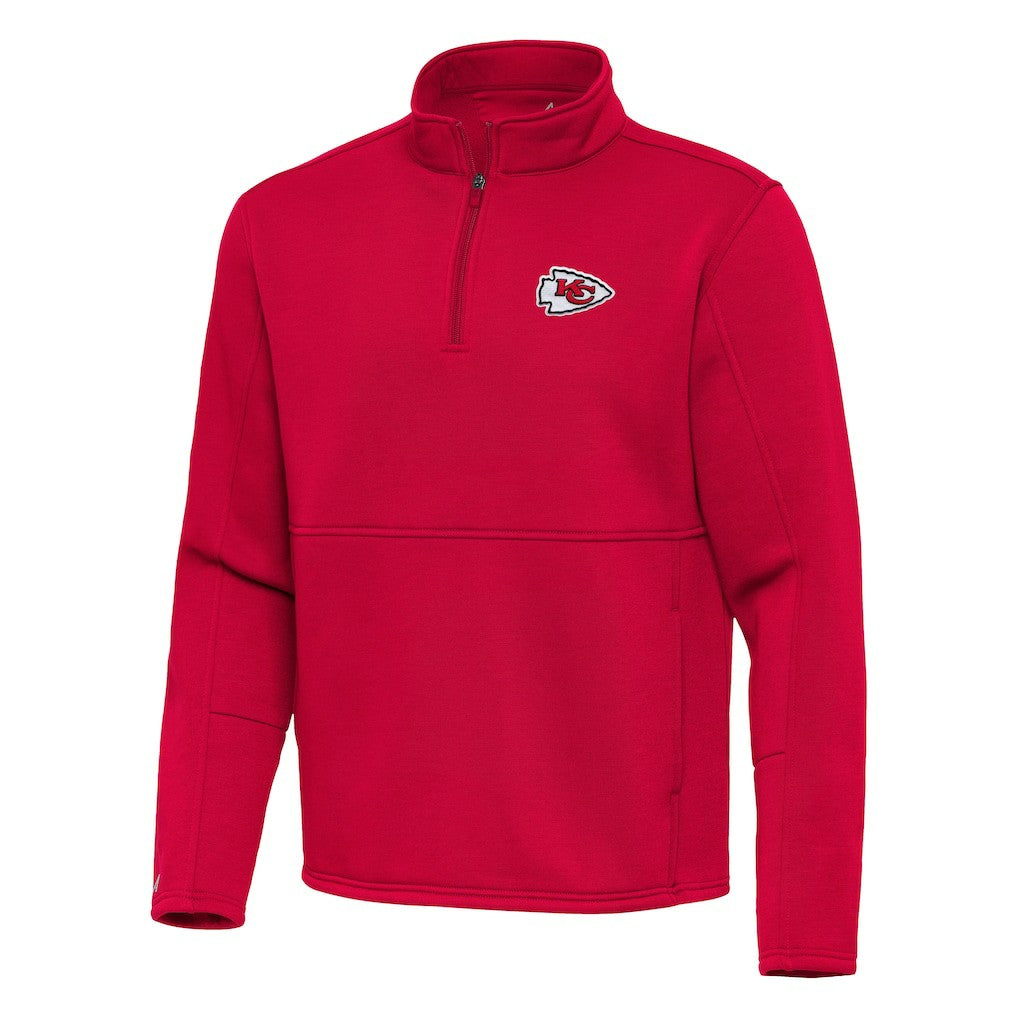 Kansas City Chiefs Antigua Twist Quarter-Zip Pullover Jacket Red - NFL