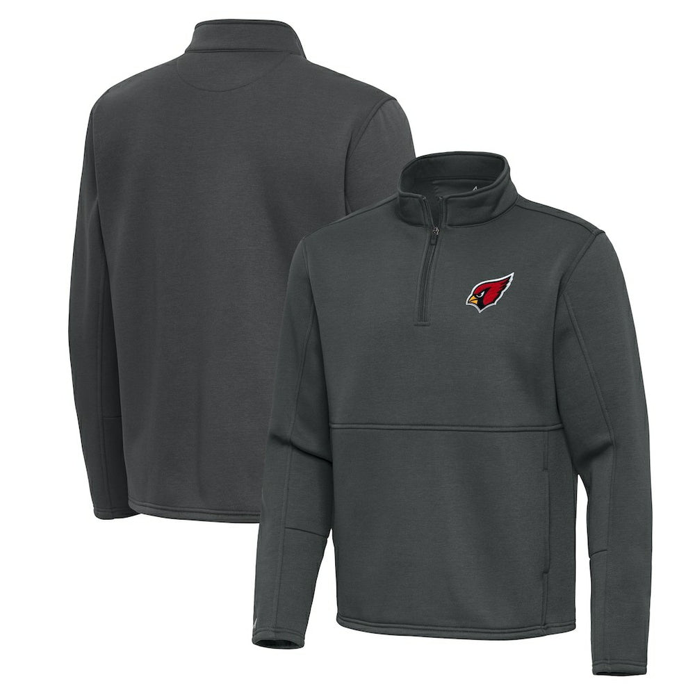 Arizona Cardinals Antigua Twist Quarter-Zip Pullover Jacket Pewter - NFL