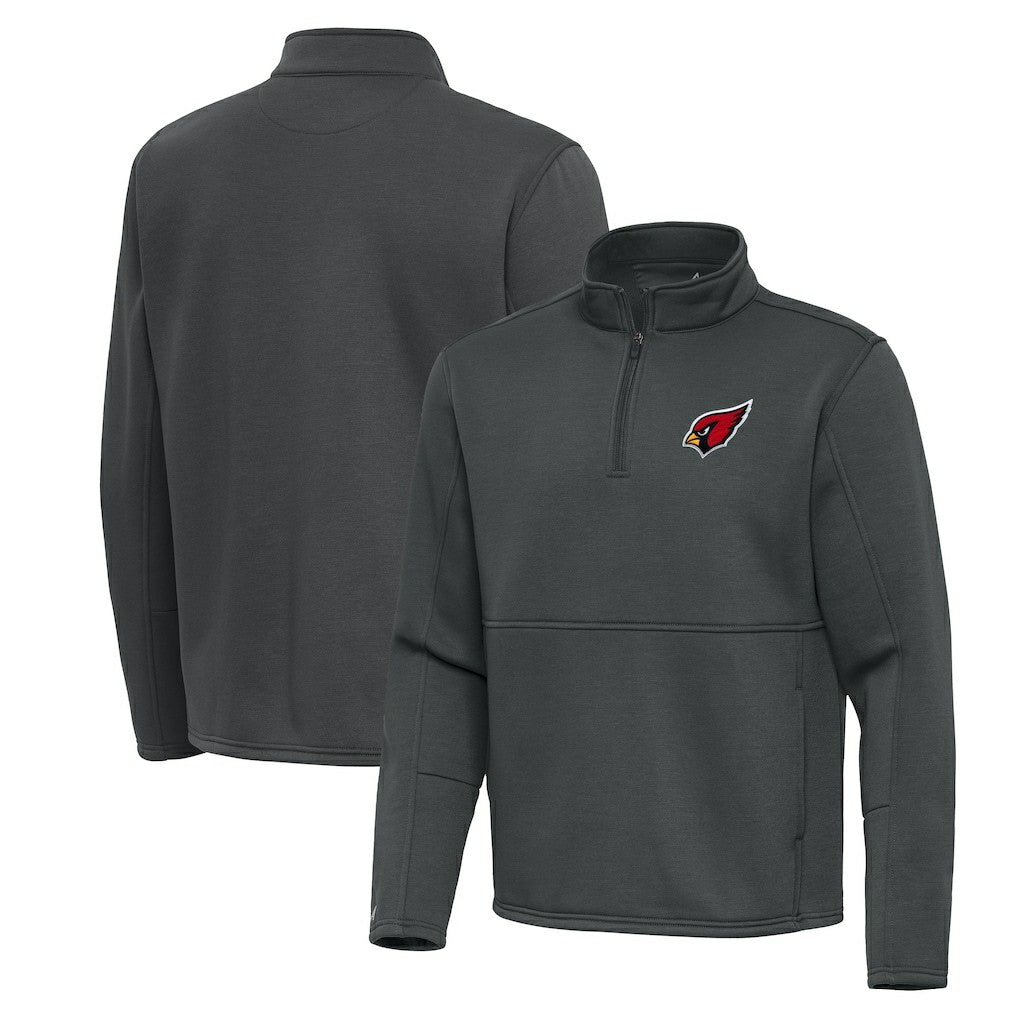 Arizona Cardinals Antigua Twist Quarter-Zip Pullover Jacket Pewter - NFL