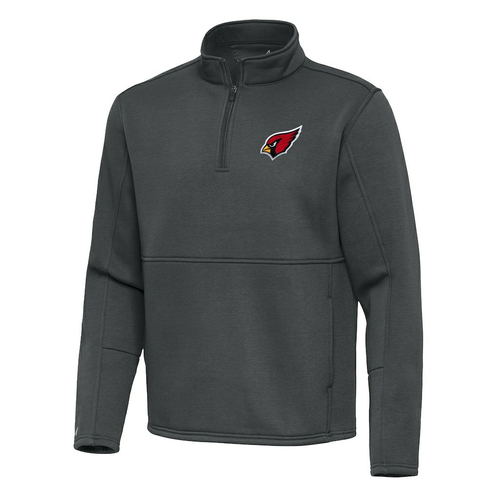 Arizona Cardinals Antigua Twist Quarter-Zip Pullover Jacket Pewter - NFL