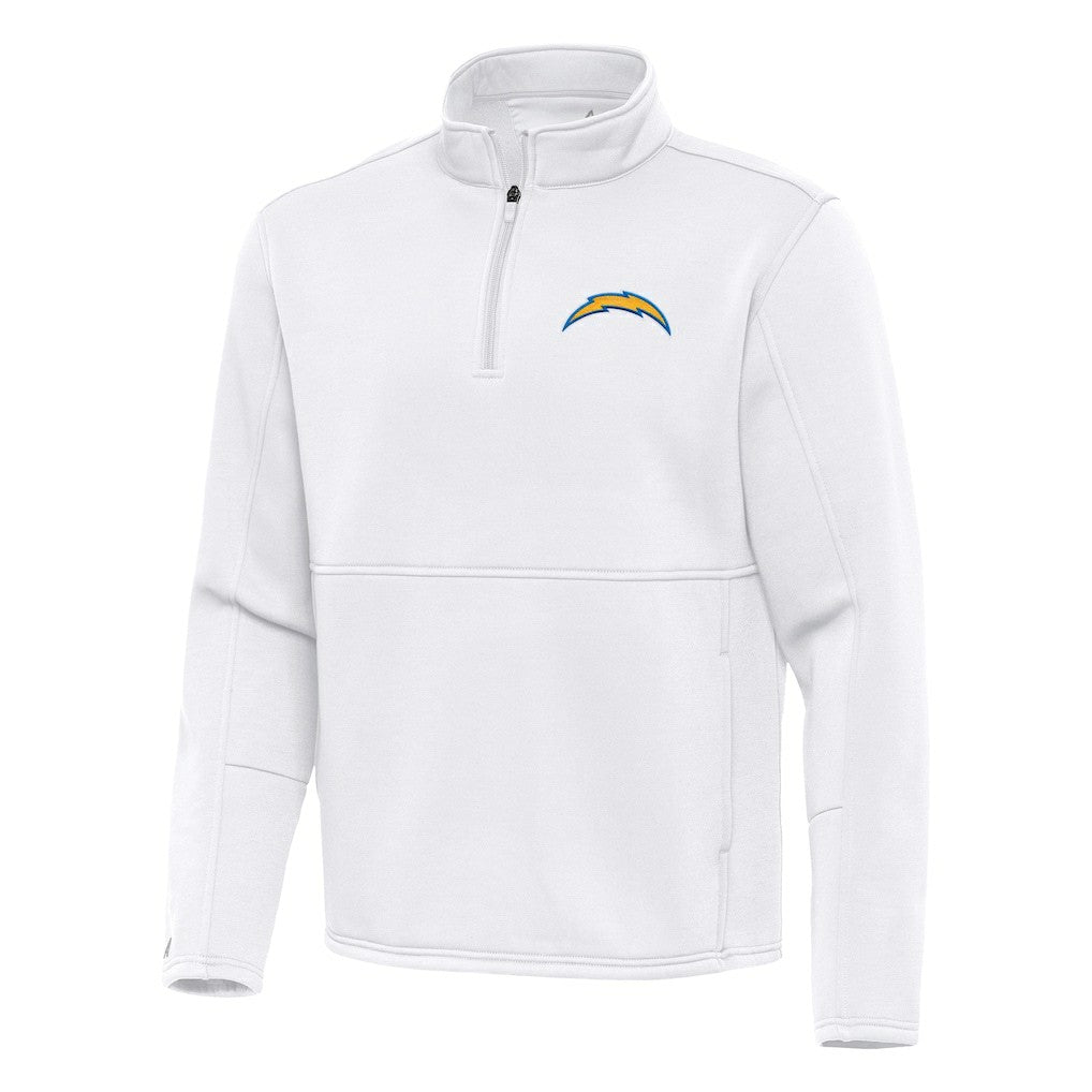 Los Angeles Chargers Antigua Twist Quarter-Zip Pullover Jacket White - NFL