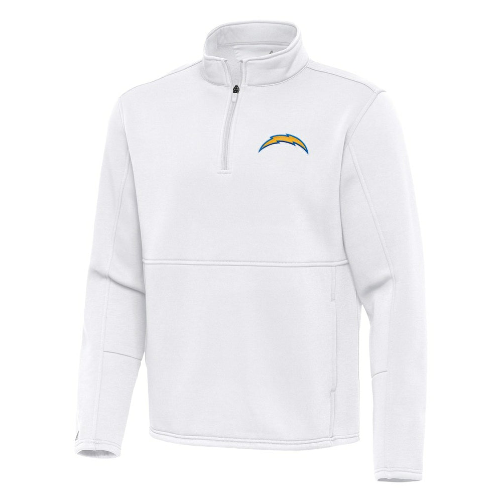 Los Angeles Chargers Antigua Twist Quarter-Zip Pullover Jacket White - NFL