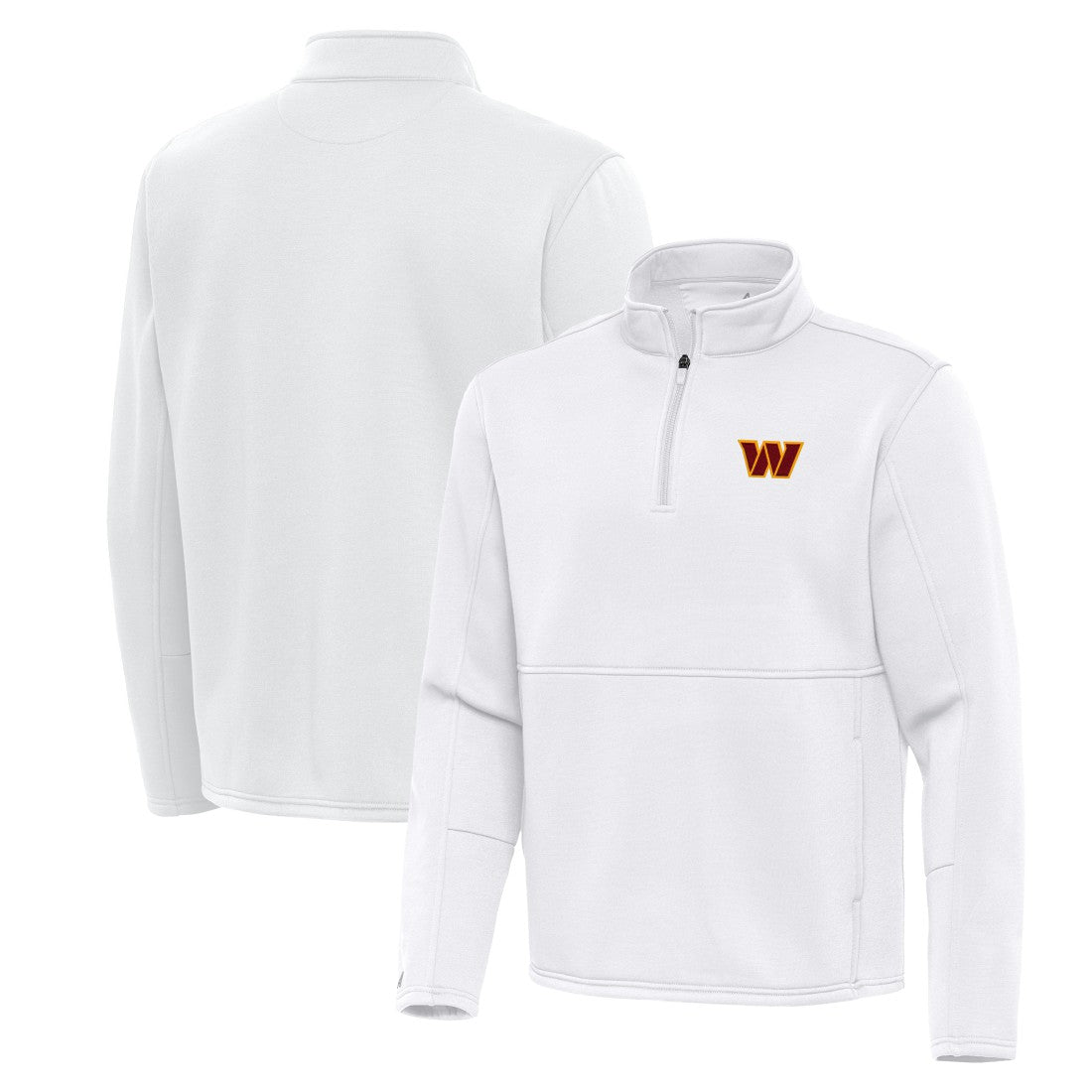 Washington Commanders Antigua Twist Quarter-Zip Pullover Jacket White - NFL