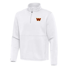 Washington Commanders Antigua Twist Quarter-Zip Pullover Jacket White - NFL