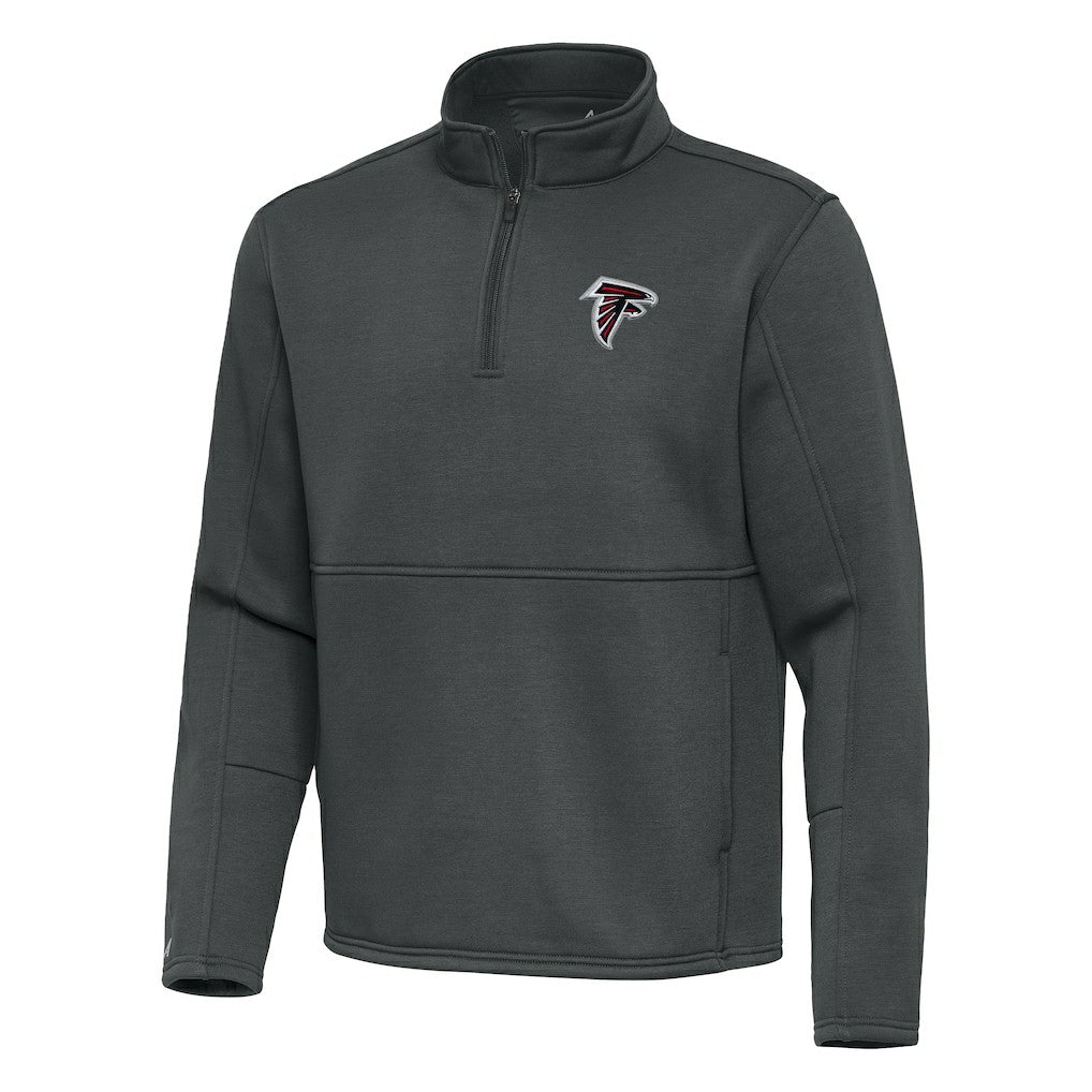 Atlanta Falcons Antigua Twist Quarter-Zip Pullover Jacket Pewter - NFL