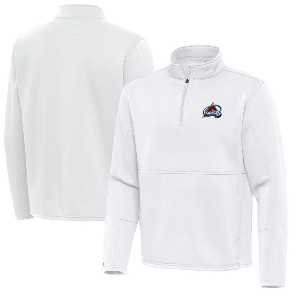 Colorado Avalanche - Antigua Twist Quarter-Zip Pullover Jacket White