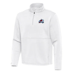 Colorado Avalanche - Antigua Twist Quarter-Zip Pullover Jacket White