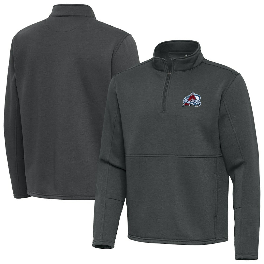Colorado Avalanche - Antigua Twist Quarter-Zip Pullover Jacket Silver