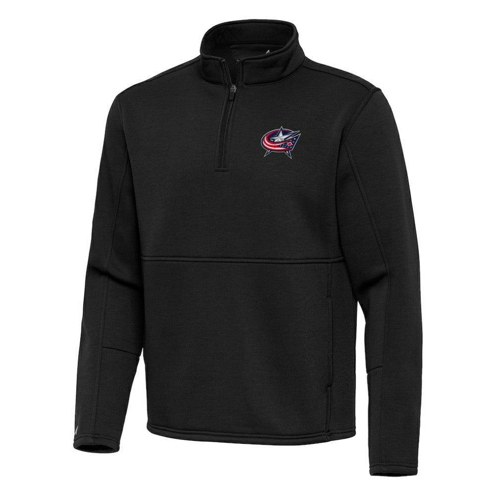 Columbus Blue Jackets - Antigua Twist Quarter-Zip Pullover Jacket Black