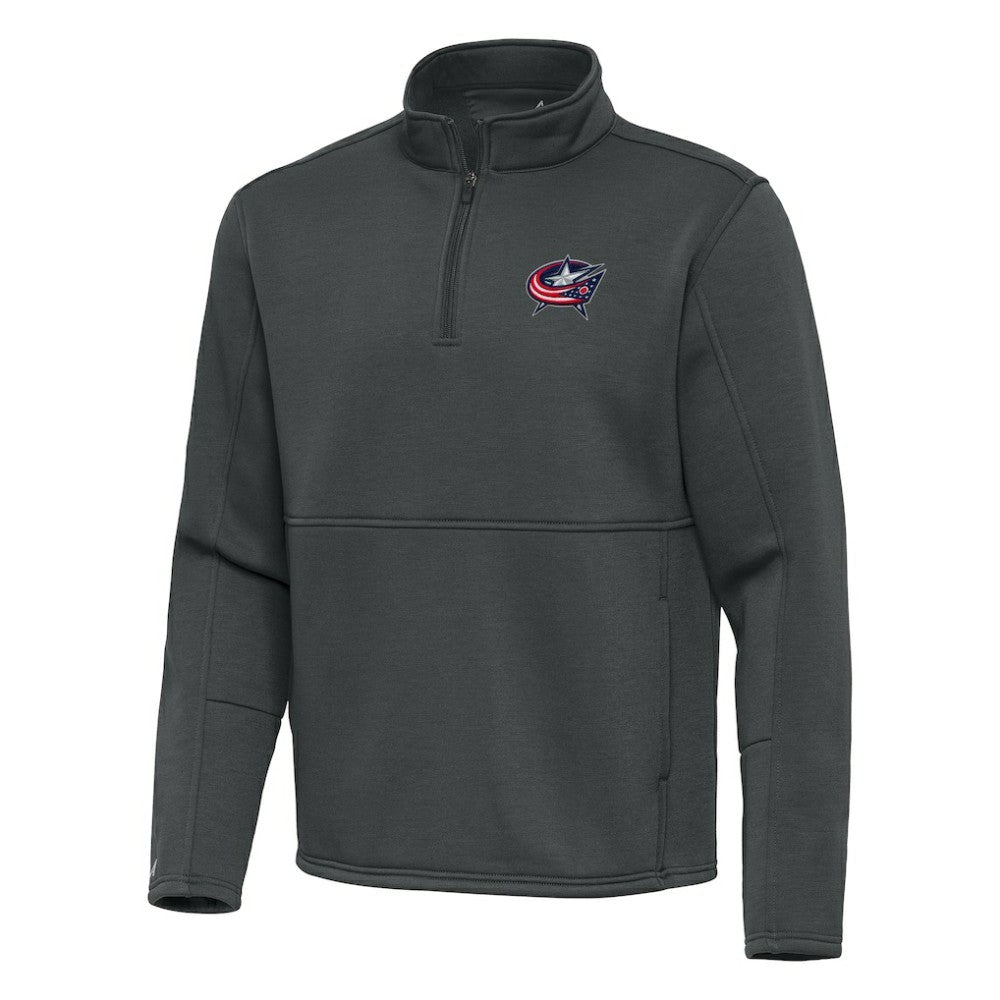 Columbus Blue Jackets - Antigua Twist Quarter-Zip Pullover Jacket Silver