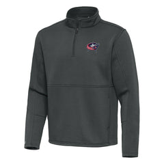 Columbus Blue Jackets - Antigua Twist Quarter-Zip Pullover Jacket Silver