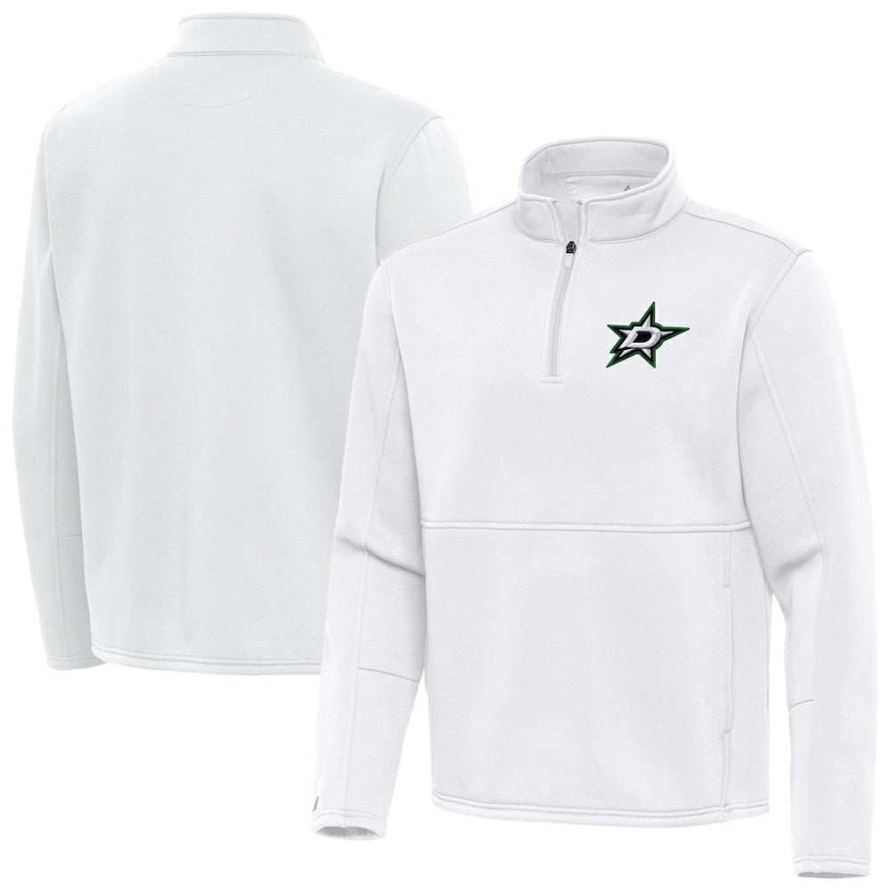 Dallas Stars - Antigua Twist Quarter-Zip Pullover Jacket White