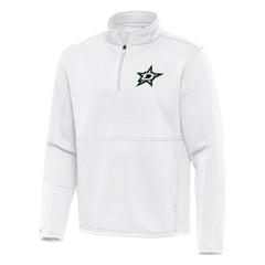 Dallas Stars - Antigua Twist Quarter-Zip Pullover Jacket White