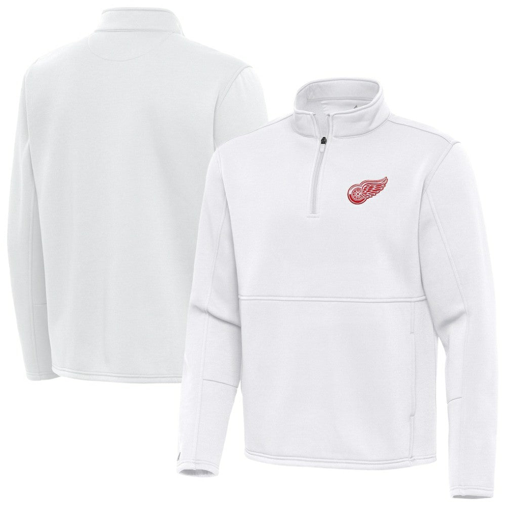 Detroit Red Wings - Antigua Twist Quarter-Zip Pullover Jacket White