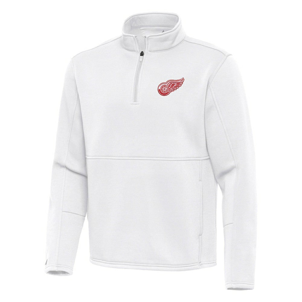 Detroit Red Wings - Antigua Twist Quarter-Zip Pullover Jacket White