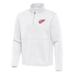 Detroit Red Wings - Antigua Twist Quarter-Zip Pullover Jacket White