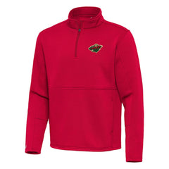 Minnesota Wild - Antigua Twist Quarter-Zip Pullover Jacket Red