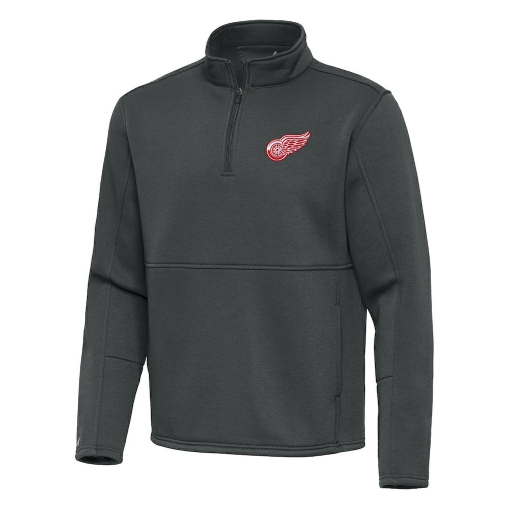 Detroit Red Wings - Antigua Twist Quarter-Zip Pullover Jacket Pewter