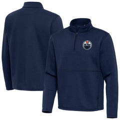 Edmonton Oilers - Antigua Twist Quarter-Zip Pullover Jacket Royal