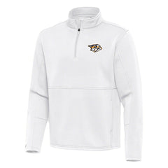 Nashville Predators - Antigua Twist Quarter-Zip Pullover Jacket White