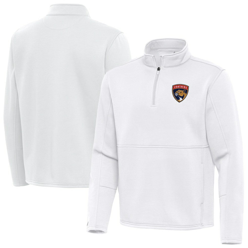 Florida Panthers - Antigua Twist Quarter-Zip Pullover Jacket White