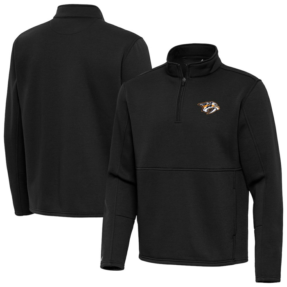 Nashville Predators - Antigua Twist Quarter-Zip Pullover Jacket Black