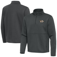 Nashville Predators - Antigua Twist Quarter-Zip Pullover Jacket Pewter