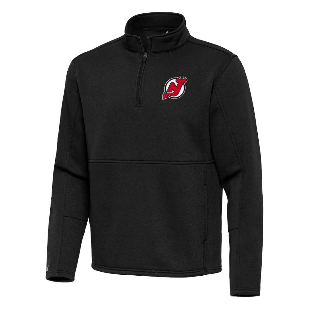 New Jersey Devils - Antigua Twist Quarter-Zip Pullover Jacket Black