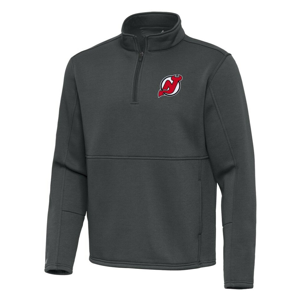 New Jersey Devils - Antigua Twist Quarter-Zip Pullover Jacket Pewter