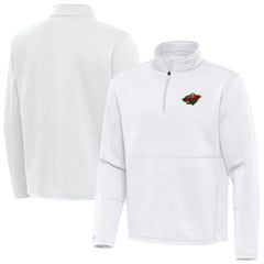 Minnesota Wild - Antigua Twist Quarter-Zip Pullover Jacket White