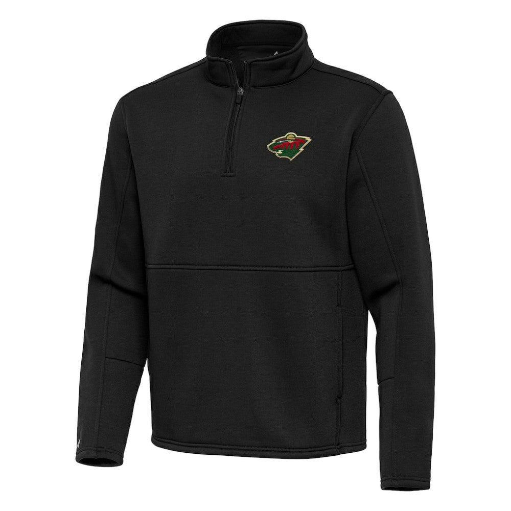 Minnesota Wild - Antigua Twist Quarter-Zip Pullover Jacket Black